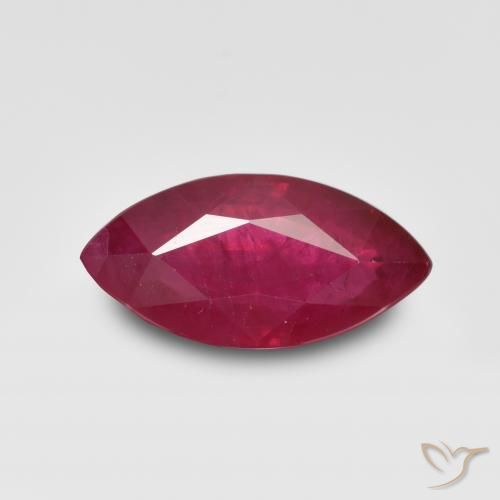 1,24 ct Marquise Cut Ruby, 9,2 x 4,6 mm De Myanmar, Photo A