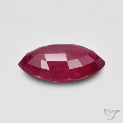 Rubi Vermelho rosado Natural 1.24ct, Marquesa, VS-SI