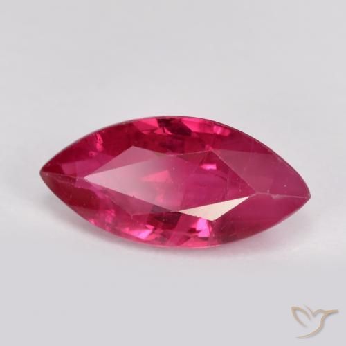 Rubi Luz vermelha Natural 1.24ct, Marquesa, SI