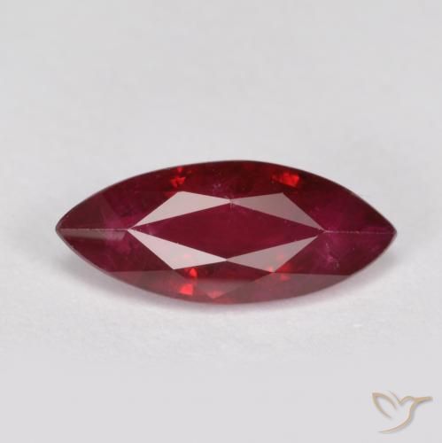 1.15ct Natural Vermelho escuro Rubi, Marquesa, SI