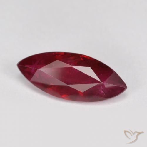 Rubi Vermelho escuro Natural 1.15ct, Marquesa, SI