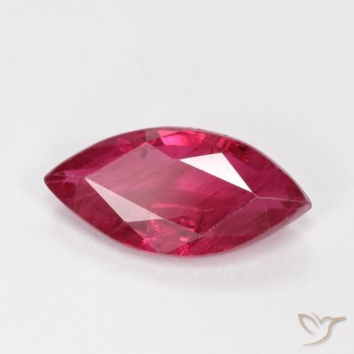 Rubi Vermelho escuro Natural 1.08ct, Marquesa, SI