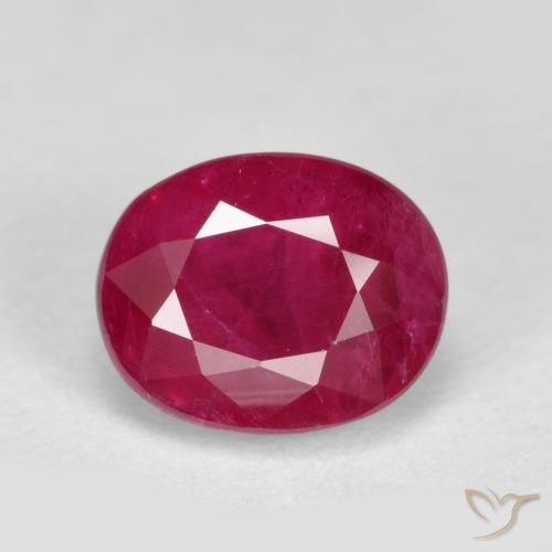 1,35 quilates de rubi lapidação oval, 6,8 x 5,5 mm de Myanmar, Photo A