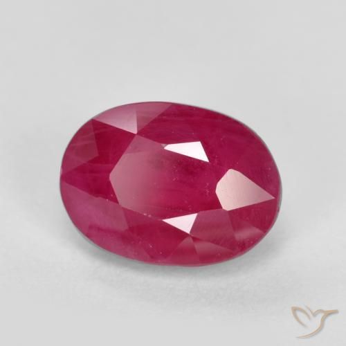 Rubi vermelho médio Natural 1.23ct, oval, SI