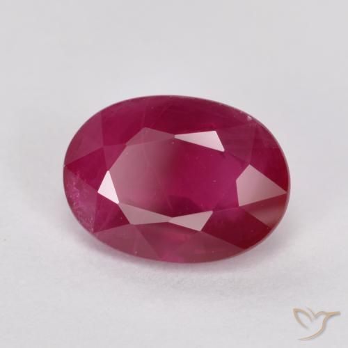 Rubi vermelho médio Natural 1.10ct, oval, VS-SI