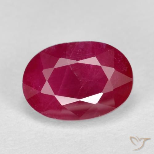 1.25ct Natural Jam Red Rubi, oval, SI