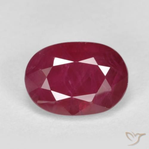 1.28ct Natural Vermelho escuro Rubi, oval, VS-SI