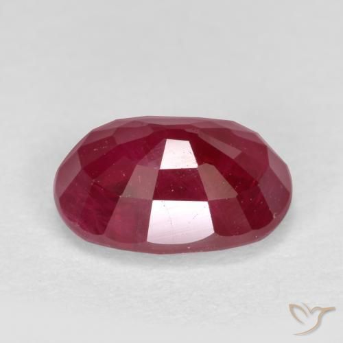 Rubi Vermelho escuro Natural 1.28ct, oval, VS-SI