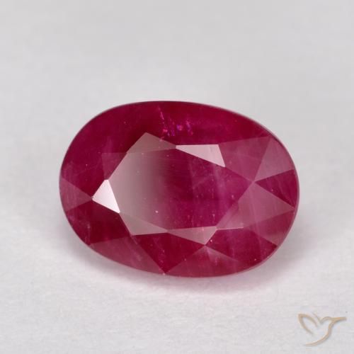 Rubi Rosa Avermelhado Profundo Natural 1.29ct, oval, VS-SI