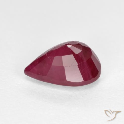 Rubi vermelho médio Natural 1.07ct, Formato de pêra, VS-SI