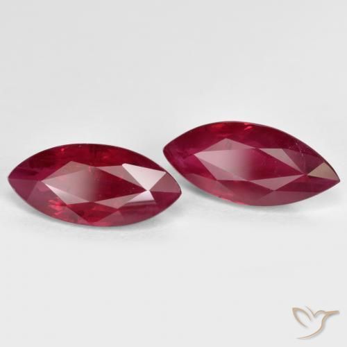 Pedras preciosas de Rubi Vermelho médio-escuro natural de 2.43 ct, Marquesa, SI