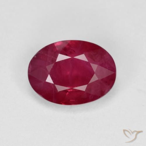 1.04ct Natural Medium Dark-Red Rubi, oval, VS-SI