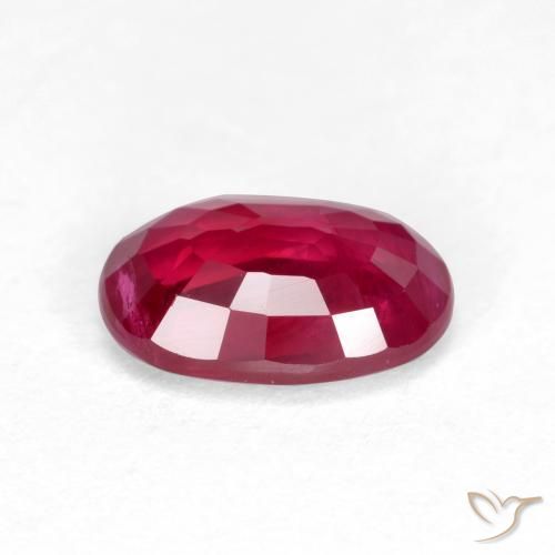 Rubi Vermelho médio-escuro Natural 1.05ct, oval, VS-SI