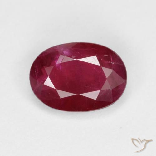 1.06ct Natural Vinho vermelho Rubi, oval, VS-SI, Photo A