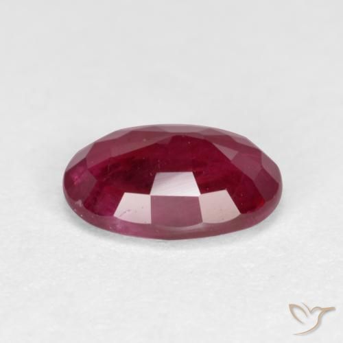 Rubi Vinho vermelho Natural 1.06ct, oval, VS-SI