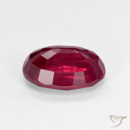 Rubi Vermelho médio-escuro Natural 1.22ct, oval, VS-SI