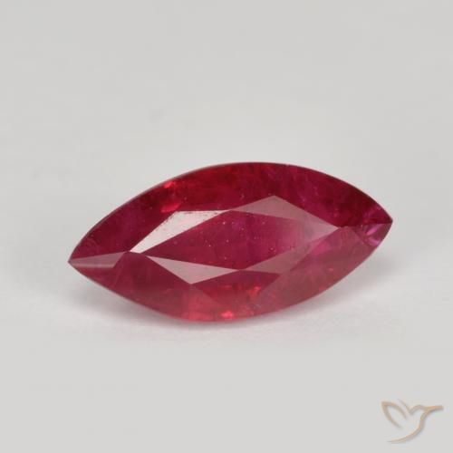 Rubi Vermelho escuro Natural 1.04ct, Marquesa, VS-SI