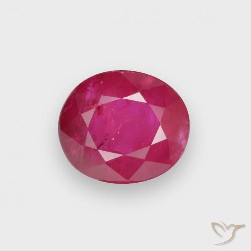 1.00ct Natural Luz vermelha Rubi, oval, VS-SI
