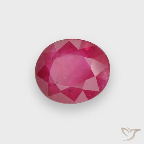 Rubi Luz vermelha Natural 1.00ct, oval, VS-SI