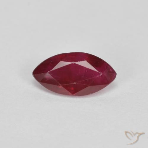 0.94ct Natural Vermelho escuro Rubi, Marquesa, VS-SI