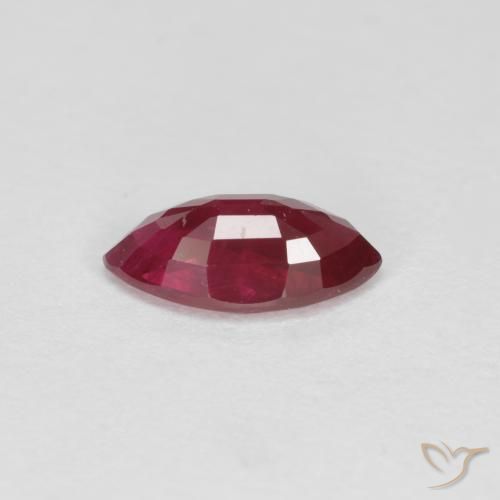 Rubi Vermelho escuro Natural 0.94ct, Marquesa, VS-SI