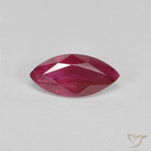 0.94ct Natural vermelho médio Rubi, Marquesa, VS-SI
