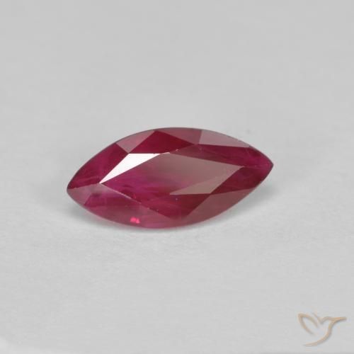 Rubi vermelho médio Natural 0.94ct, Marquesa, VS-SI