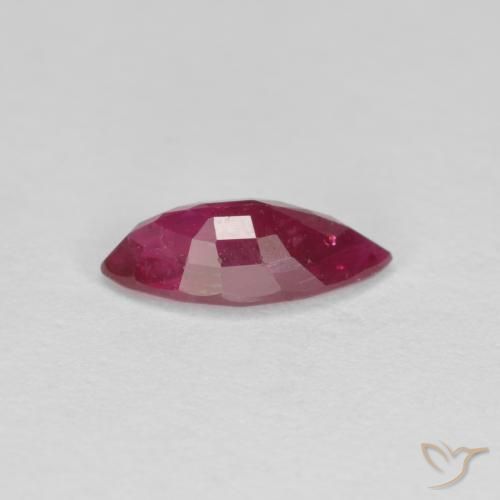 Rubi vermelho médio Natural 0.94ct, Marquesa, VS-SI