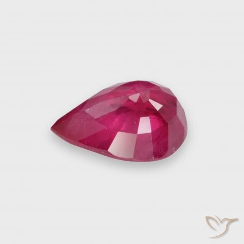 Rubi vermelho médio Natural 1.73ct, Formato de pêra, VS-SI