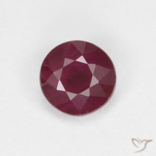0.33ct Natural Vermelho escuro Rubi, Redondo, SI