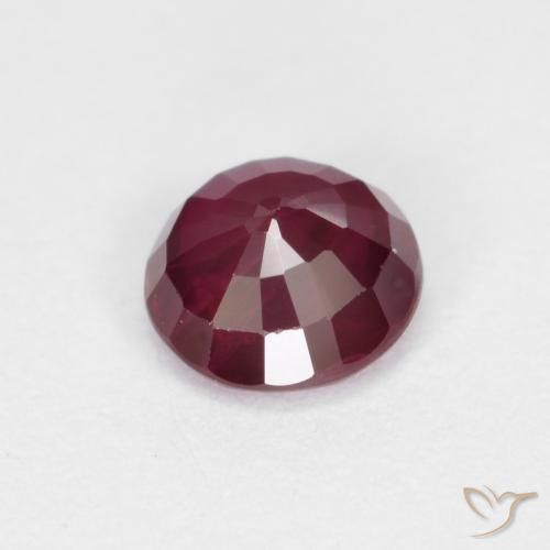 Rubi Vermelho escuro Natural 0.33ct, Redondo, SI