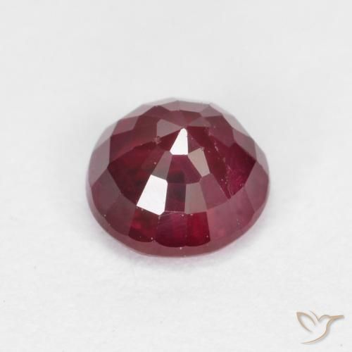 Rubi vermelho médio Natural 0.44ct, Redondo, SI