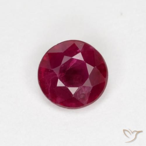 0.28ct Natural vermelho médio Rubi, Redondo, SI