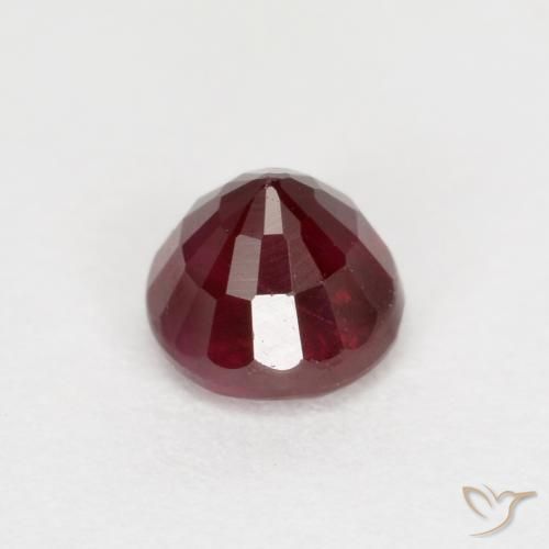 Rubi Vinho vermelho Natural 0.43ct, Redondo, SI