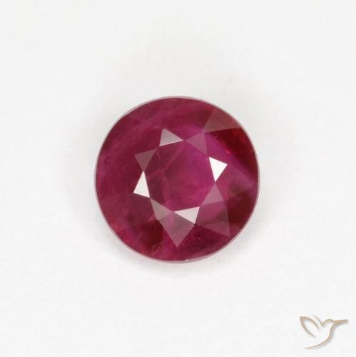 0.29ct Natural Vermelho escuro Rubi, Redondo, SI