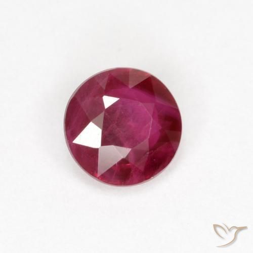 Rubi Vermelho escuro Natural 0.29ct, Redondo, SI
