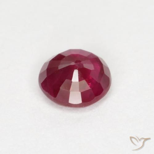 Rubi Vermelho escuro Natural 0.29ct, Redondo, SI