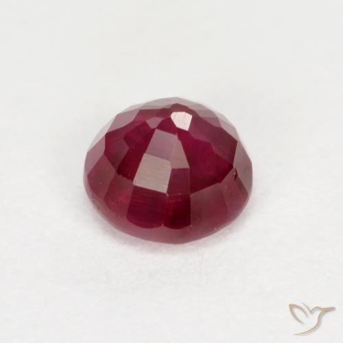 Rubi Vermelho escuro Natural 0.49ct, Redondo, SI