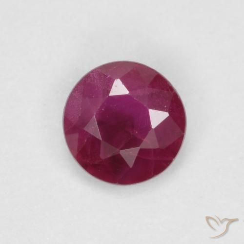 0.30ct Natural Vermelho escuro Rubi, Redondo, SI