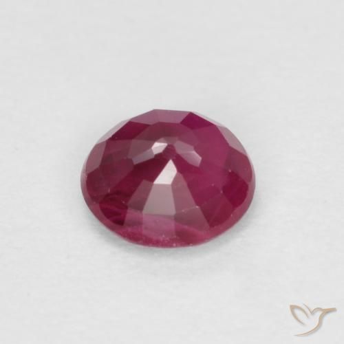 Rubi Vermelho escuro Natural 0.30ct, Redondo, SI