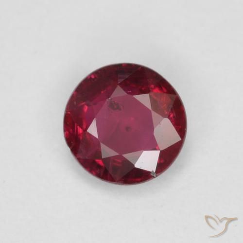 0.29ct Natural Vermelho escuro Rubi, Redondo, SI