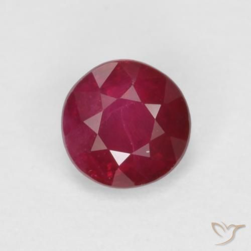 0.35ct Natural vermelho médio Rubi, Redondo, SI