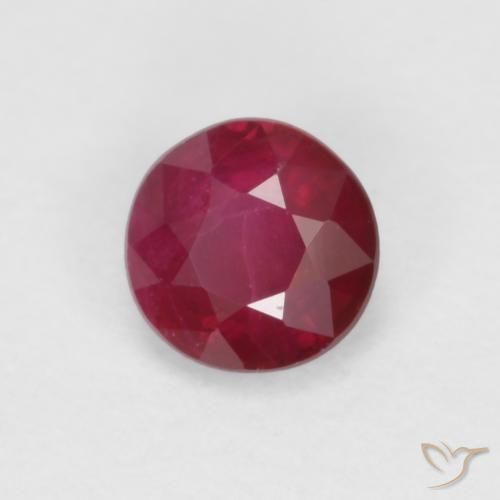 Rubi vermelho médio Natural 0.35ct, Redondo, SI