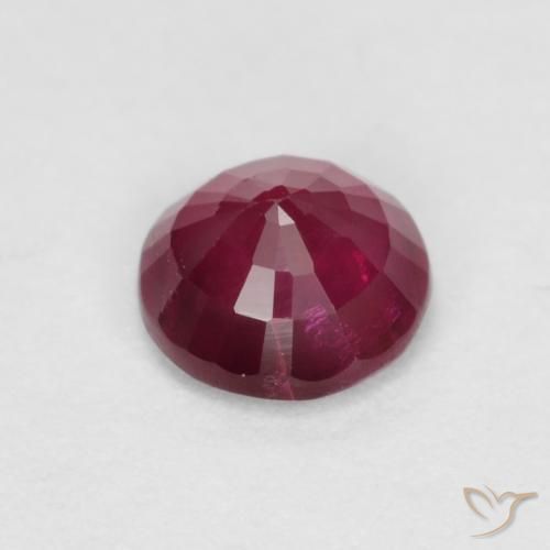Rubi Vermelho escuro Natural 0.41ct, Redondo, SI