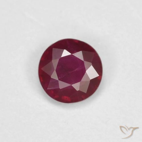 0.29ct Natural Vermelho escuro Rubi, Redondo, SI