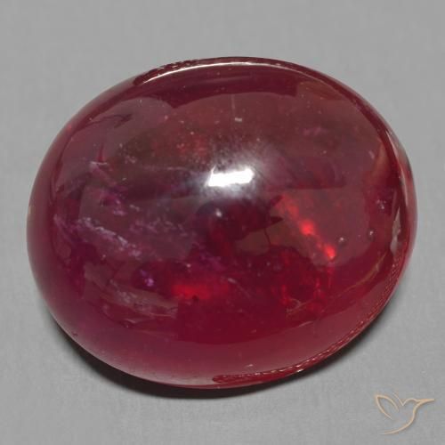 Rubi Vermelho escuro Natural 25.77ct, oval, Translúcido