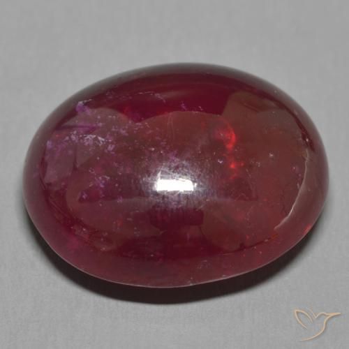Rubi Vermelho escuro Natural 25.77ct, oval, Translúcido