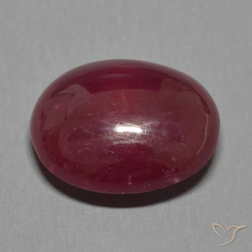 Rubi Vermelho escuro Natural 8.39ct, oval, Translúcido