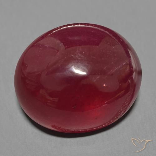 Rubi Vinho vermelho Natural 16.77ct, oval, Translúcido