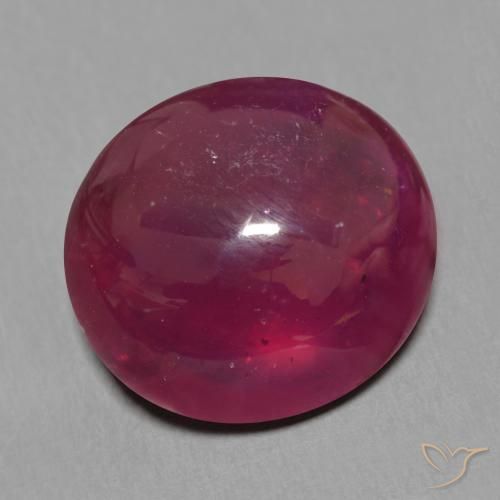 Rubi Vinho vermelho Natural 15.49ct, oval, Translúcido